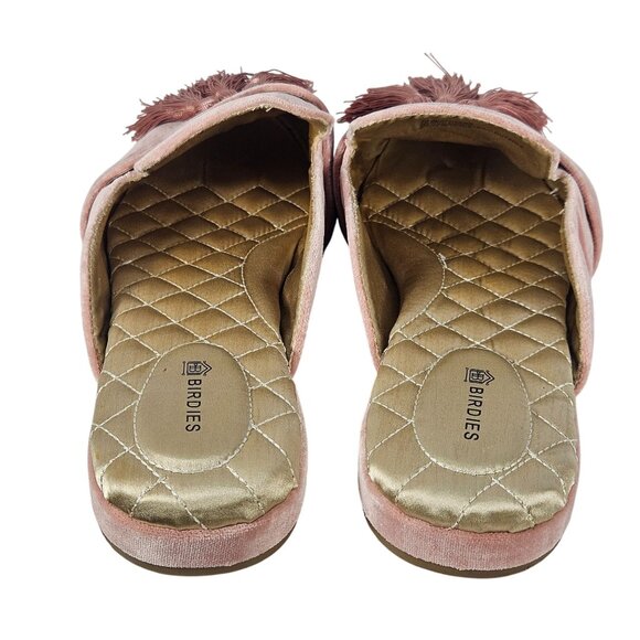 Birdies Women's Velvet Tassel Sandals in Dusty Rose 9 Quiet Luxury Old Money - Picture 9 of 15